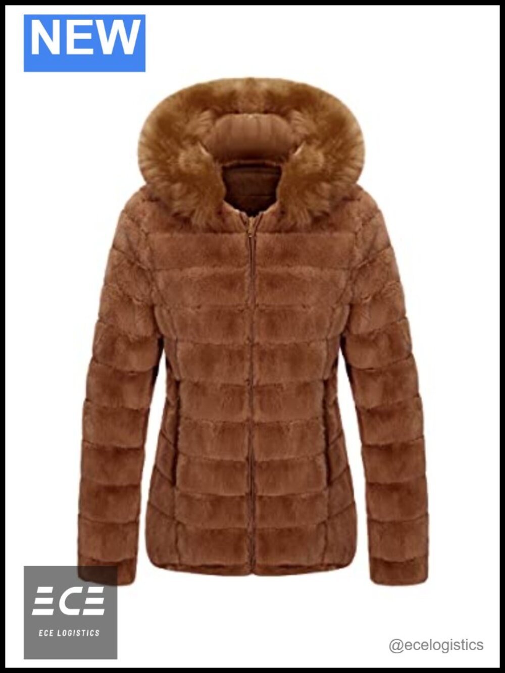 Reversible Puffer Faux Fur Winter Jacket Hooded